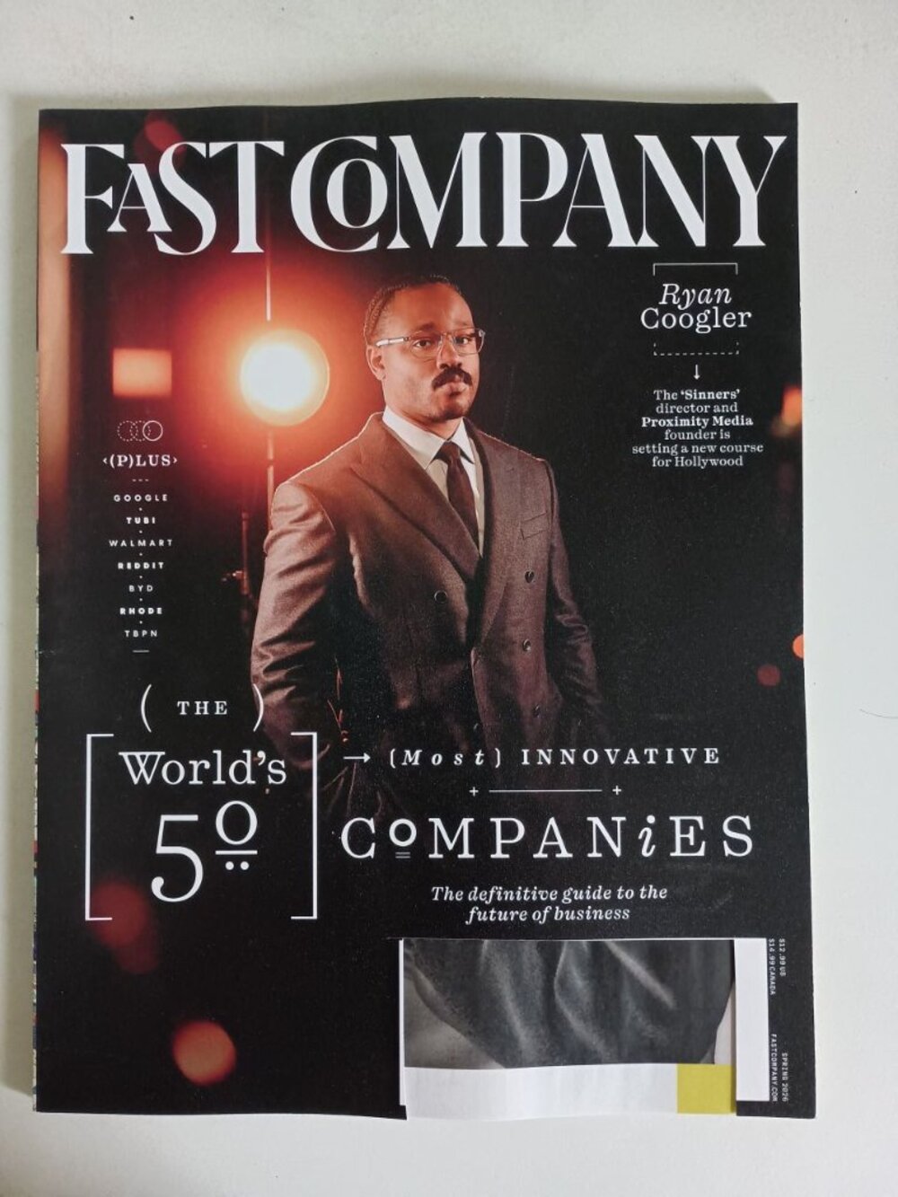 Fast Company magazine Spring 2026 featuring Sinners director Ryan Coogler